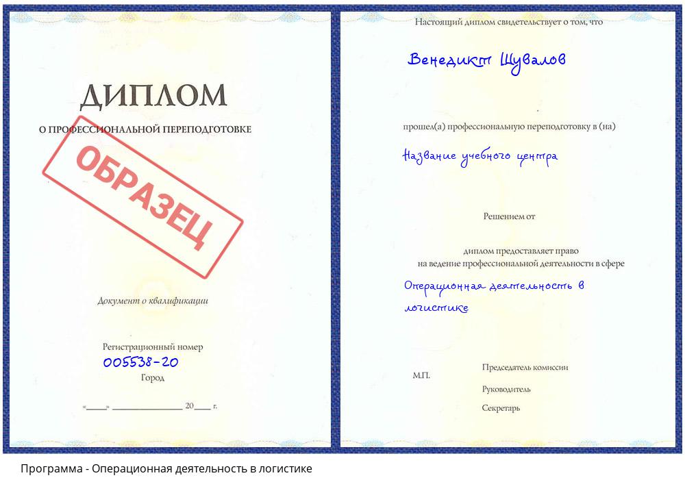 Операционная деятельность в логистике Мытищи