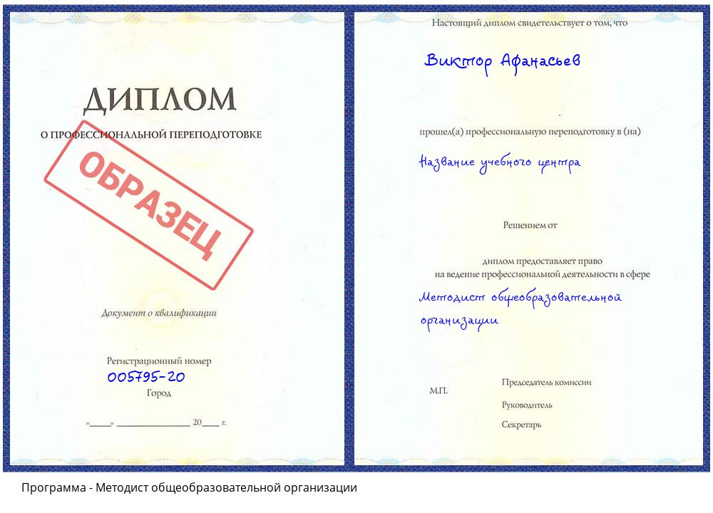 Методист общеобразовательной организации Мытищи
