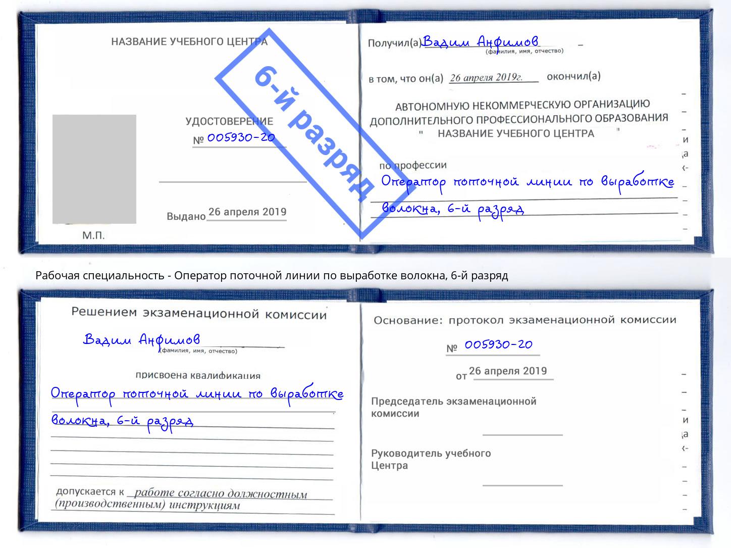 корочка 6-й разряд Оператор поточной линии по выработке волокна Мытищи